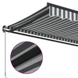 Manual Retractable Awning Anthracite and White 400x350 cm 3215808