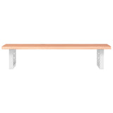 Basin Shelf Wall Mounted Steel and Solid Wood Oak 3302564
