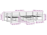 Outdoor Sofa Set 7 pcs Natural Solid Acacia Wood 3366077