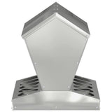 Chicken Feeder Silver 40 x 40 x 45 cm Galvanised Steel 874680