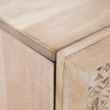 Sideboard Bleached White 60 x 33 x 75 cm Solid Mango Wood 4018142