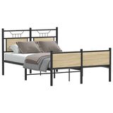 Bed Frame without Mattress Sonoma Oak 120x190 cm Small Double Engineered Wood 4106977