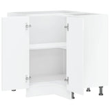 Kitchen Corner Base Cabinet Kalmar High Gloss White Engineered Wood 853509