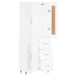 Highboard White 69.5x34x180 cm Engineered Wood 3199921