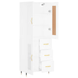 Highboard White 69.5x34x180 cm Engineered Wood 3199921