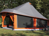 Tipi Tent with Roof Grey and Orange 404 x 370 x 270 cm Taffeta 42000965
