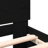Bed Frame Black Oak 203 x 185 x 70 cm Engineered Wood 3378501