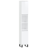 ZNTS 3 Piece Bathroom Cabinet Set High Gloss White Engineered Wood 3187799