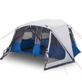 Family Tent with LED 10-Person Light Blue Quick Release 94301