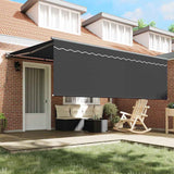 Retractable Awning Manual Orange and White 350x250 cm Fabric 3330215