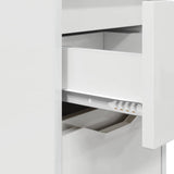 Bedside Table with Drawer High Gloss White 30.5 x 30 x 43 cm 888805