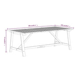 Garden Dining Set Brown Solid acacia wood Large Durable 3087126