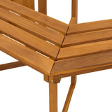 Tree Bench 2 pcs 160 x 140 x 86 cm Solid Acacia Wood Natural 3428163