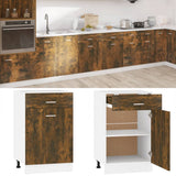Drawer Bottom Cabinet Lyon Smoked Oak 50x46x81.5 cm Engineered Wood 815573