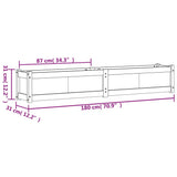 Garden Planter Wax Brown 180x31x31 cm Solid Wood Pine 837498