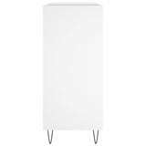Record Cabinet White 84.5x38x89 cm Engineered Wood 831772