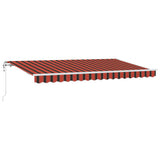 Retractable Awning Orange 350 x 200 cm Fabric 3329665
