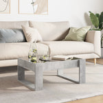 ZNTS Coffee Table with Infinity LED Concrete Grey 70x53x30 cm 847633