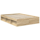 Bed Frame with Headboard Sonoma 140 x 200 cm Solid Pine Wood 3411738