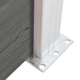 Fence Panel WPC 95x186 cm Grey 148978