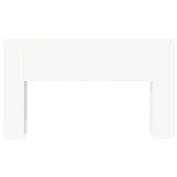 Headboard Cabinet White 135 x 18.5 x 80 cm Engineered Wood 8001201