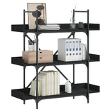 Bookcase 3-Tier Black 100x33x108.5 cm Engineered Wood 837687