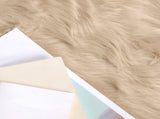 Faux Sheepskin Rug TAFALLA Beige 200 cm Polyester 42021495