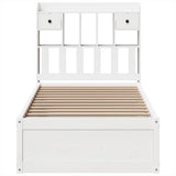 Bed Frame without Mattress White 75x190 cm Small Single Solid Wood Pine 3323519