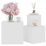 ZNTS Side Tables 3 pcs White Engineered Wood 808585