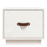 Bedside Cabinets 2 pcs White 40x34x35 cm Solid Wood Pine 818288