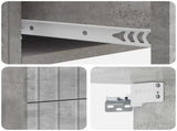 Wall-Mounted Bedside Cabinet with Drawer 2 pcs Concrete Grey 898302