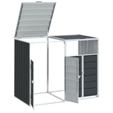 Wheelie Bin Storage for Double Bins Anthracite 144x81x113 cm Steel 4006177