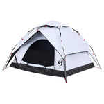 ZNTS Camping Tent Dome 3-Person White Blackout Fabric Quick Release 4004180