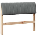 Upholstered Headboard Dark Grey 100 cm Solid Pine Wood 879245