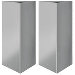 ZNTS Garden Planters 2 pcs Triangular 40x40x75 cm Galvanized Steel 851168