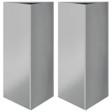 Garden Planters 2 pcs Triangular 40x34.5x75 cm Galvanized Steel 851168