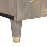 TV Cabinet with Drawer Grey 105 x 33 x 46 cm Solid Mango Wood 4018786