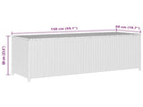 Garden Storage Box Grey 150x50x60 cm Poly Rattan 46462