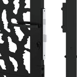 Garden Gate Black 100x175 cm Steel Trace Design 4100982