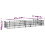 Outdoor Dog Kennel Steel 13.14 m 3124603