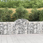 Arched Gabion Baskets 13 pcs 200x30x80/100 cm Galvanised Iron 3146100