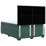Box Spring Bed with Mattress Dark Green 140x190 cm Velvet 3290909