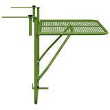 Balcony Table Green 60x40 cm Steel 340918