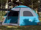 Camping Tent Cabin 4-Person Blue Quick Release 4005333