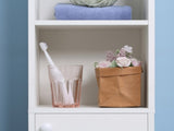 Tall Bathroom Storage Cabinet with Mirror, Narrow Bathroom Unit, Freestanding Bathroom Cupboard with T3398P344167