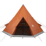 Camping Tent Tipi 4-Person Orange Waterproof 94382