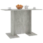 ZNTS Dining Table Concrete Grey 110x60x75 cm Engineered Wood 800247