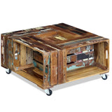 Coffee Table Solid Reclaimed Wood 70x70x35 cm 243306