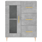 Highboard Concrete Grey 69.5x34x180 cm Engineered Wood 3198589