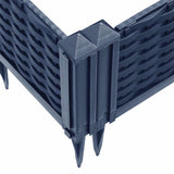 Garden Planter with Pegs Blue Grey 362.5x42.5x28.5 cm PP 368024